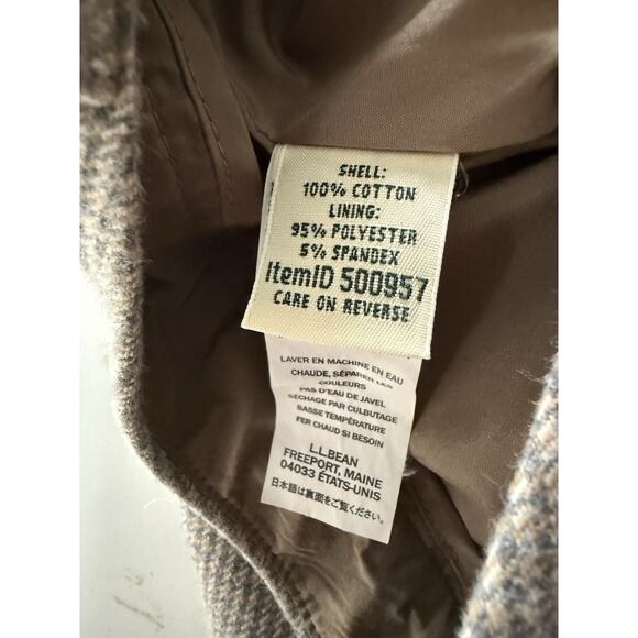 LL Bean Women Pants Size 12 Classic Fit Straight Leg Herringbone Lined Tweed - Picture 9 of 12